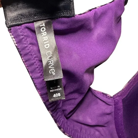 TORRID CURVE Leopard 360 BACK SMOOTHING WIREFREE PUSH UP BRA 40B - Picture 11 of 13